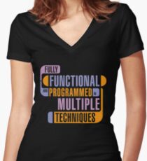 Fully Functional Women's Fitted V-Neck T-Shirt