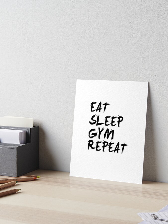 Eat Sleep Weightlifting Repeat Weightlifters Gym Bodybuilders Bodybuilding  Exercise Gift Metal Print by Thomas Larch - Fine Art America