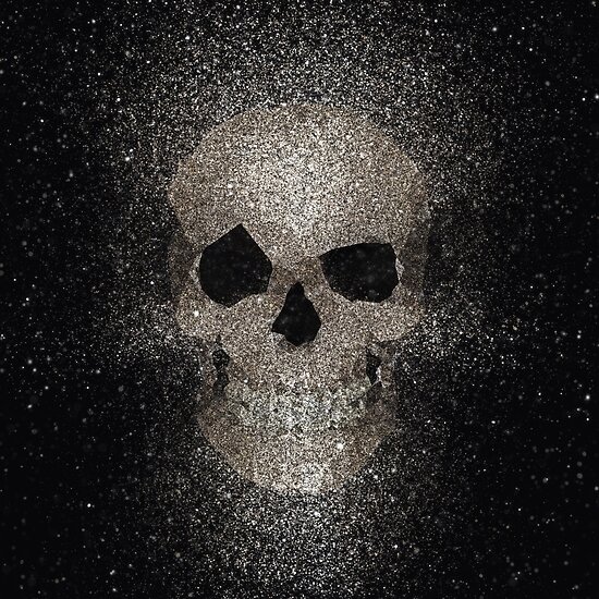 “Skull glitter gold” Posters by WAMTEES | Redbubble