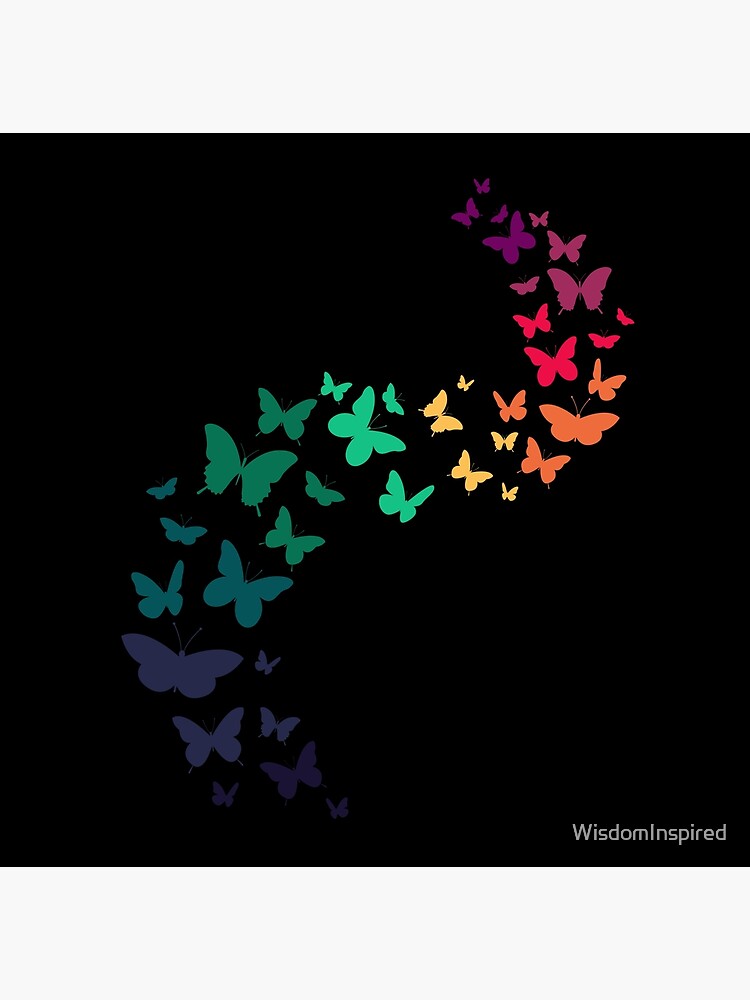 Póster for Sale con la obra «Migración de mariposas - Mariposas voladoras»  de WisdomInspired