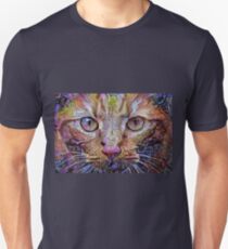 Psychedelic Orange Cat Unisex T-Shirt