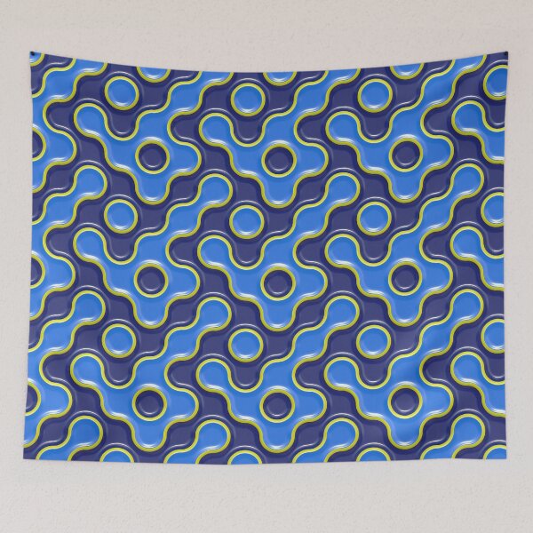 Item preview, Blue and Yellow Fun Colorful Texture Pattern designed and sold by KL14.