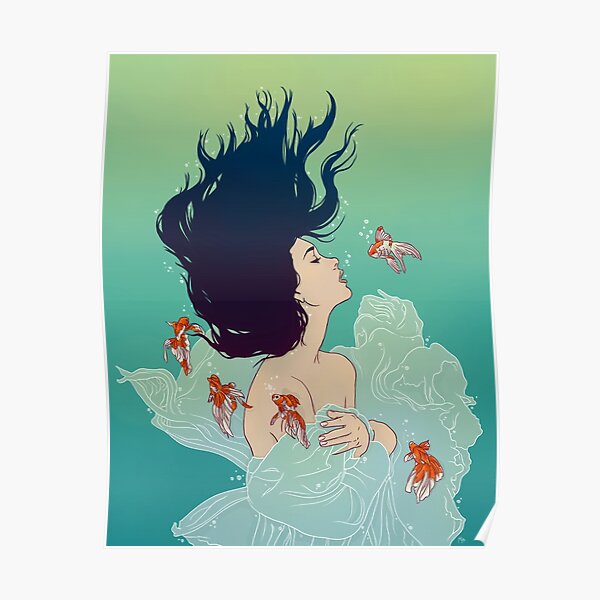 Underwater Lady Poster