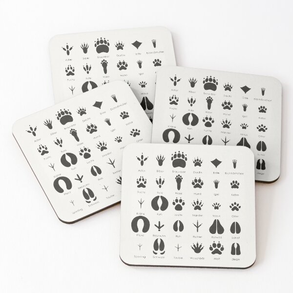 Item preview, Traces of native animals or animal tracks Display board / infographic (German) designed and sold by Iris Luckhaus.