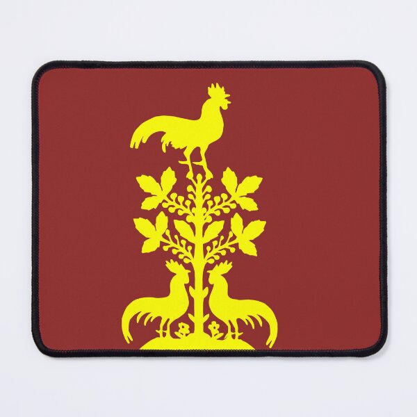 Item preview, Fairytale Germany birds flowers roosters silhouette yellow designed and sold by G-M-Designs.