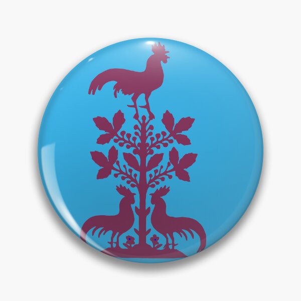 Artikelvorschau, Märchenhaftes Germany Vögel Blumen Hähne Scherenschnitt Silhouette lila entworfen und verkauft von G-M-Designs.
