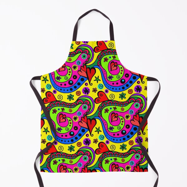 Item preview, Bold Funky Colorful Doodle Hearts Flowers Stars designed and sold by KL14.