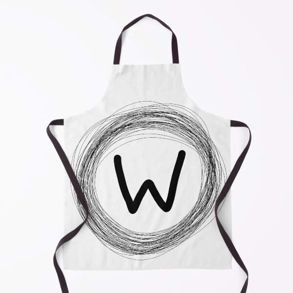 Item preview, Black circle framed W initial monogram designed and sold by Words-Artist.