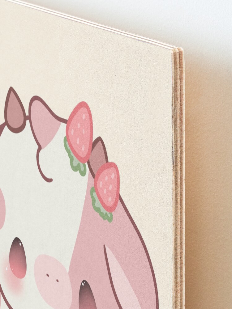 Strawberry Cow kawaii Photographic Print for Sale by MayBK