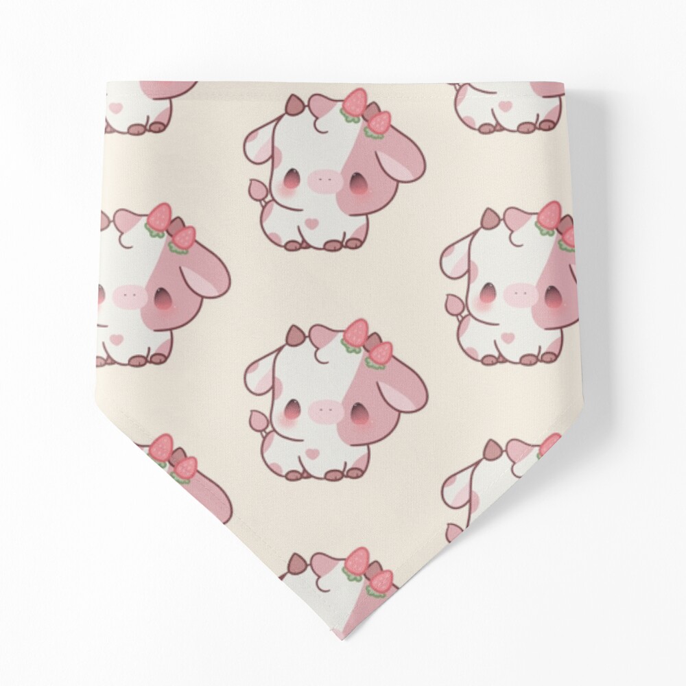 Strawberry Cow kawaii Greeting Card for Sale by MayBK