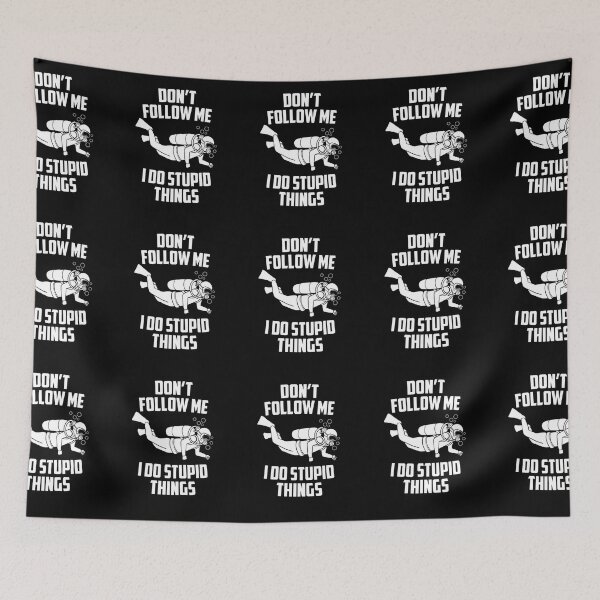 Item preview, Funny Scuba Diver Diving Dont Follow Me I Do Stupid Things designed and sold by RomanStowell.
