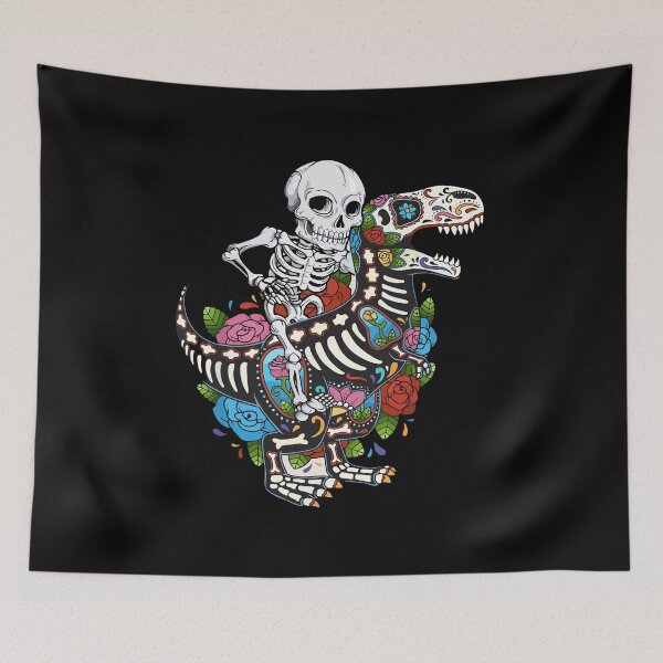 Item preview, Skeleton Riding Dinosaur Bones Halloween | Bones and Botany designed and sold by Wanc Designs.