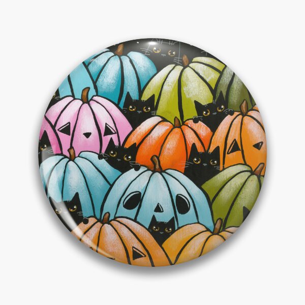 Item preview, Cats in the Rainbow Pumpkin Patch designed and sold by KilkennyCat Art.