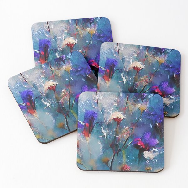 Item preview, Blue Scattered Bouquet-Frozen Florals designed and sold by BioDigital-Jazz.