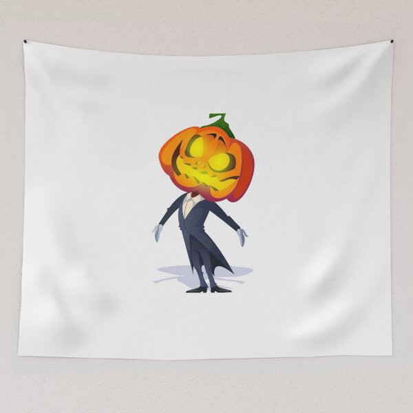 Aperçu de l'œuvre Halloween Scary Evil Pumpkin Funny Pumpkin Head créée et vendue par SilverOrGold.