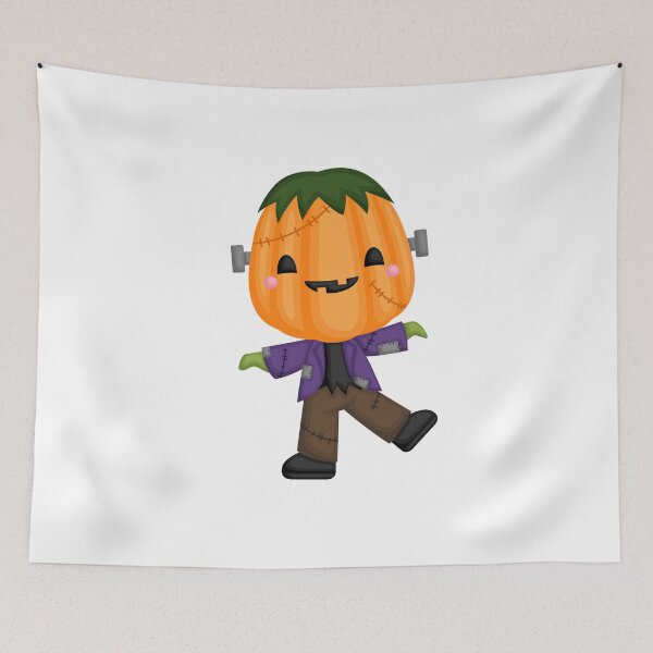 Aperçu de l'œuvre Halloween Scary Evil Pumpkin Funny Pumpkin Head créée et vendue par SilverOrGold.