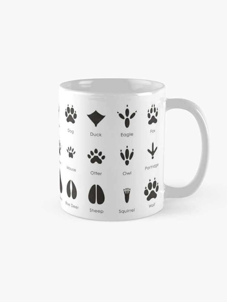 pistes d'animaux empreinte écureuil renard de lapin' Tasse