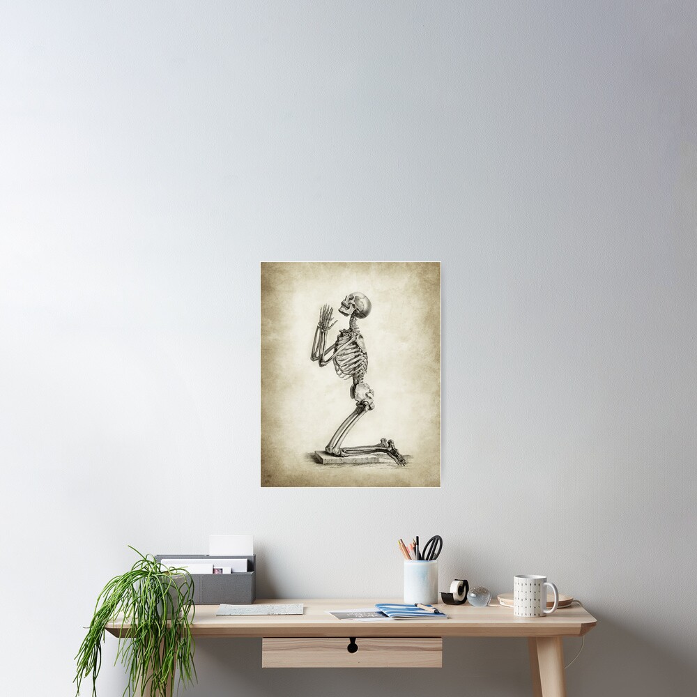 Skeleton In Prayer Poster