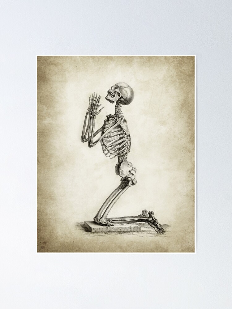 Alternate view of Skeleton In Prayer Poster