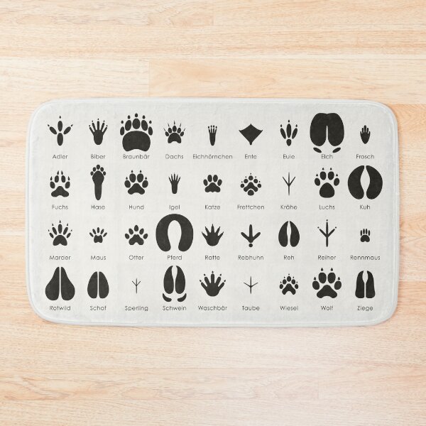 Item preview, Traces of native animals or animal tracks Display board / infographic (German) designed and sold by Iris Luckhaus.
