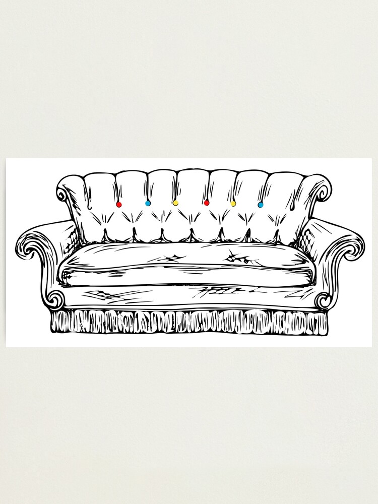 Central Perk Sofa Photographic Print By Rakelittle Redbubble