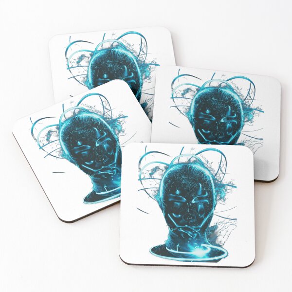 Item preview, Turquoise Neon Futuristic Woman Face design designed and sold by Dven-Clothes.