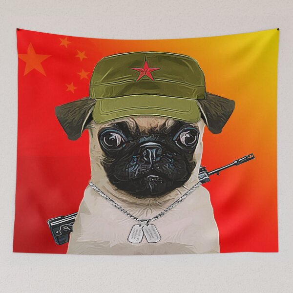Item preview, Chinese Soldier Pug designed and sold by L'art Designs.