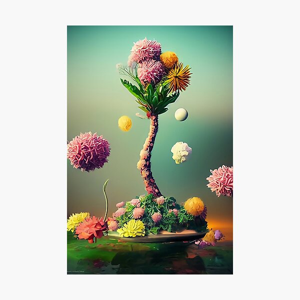 Item preview, Surrealist Flower Island  designed and sold by TheDreamEffect.