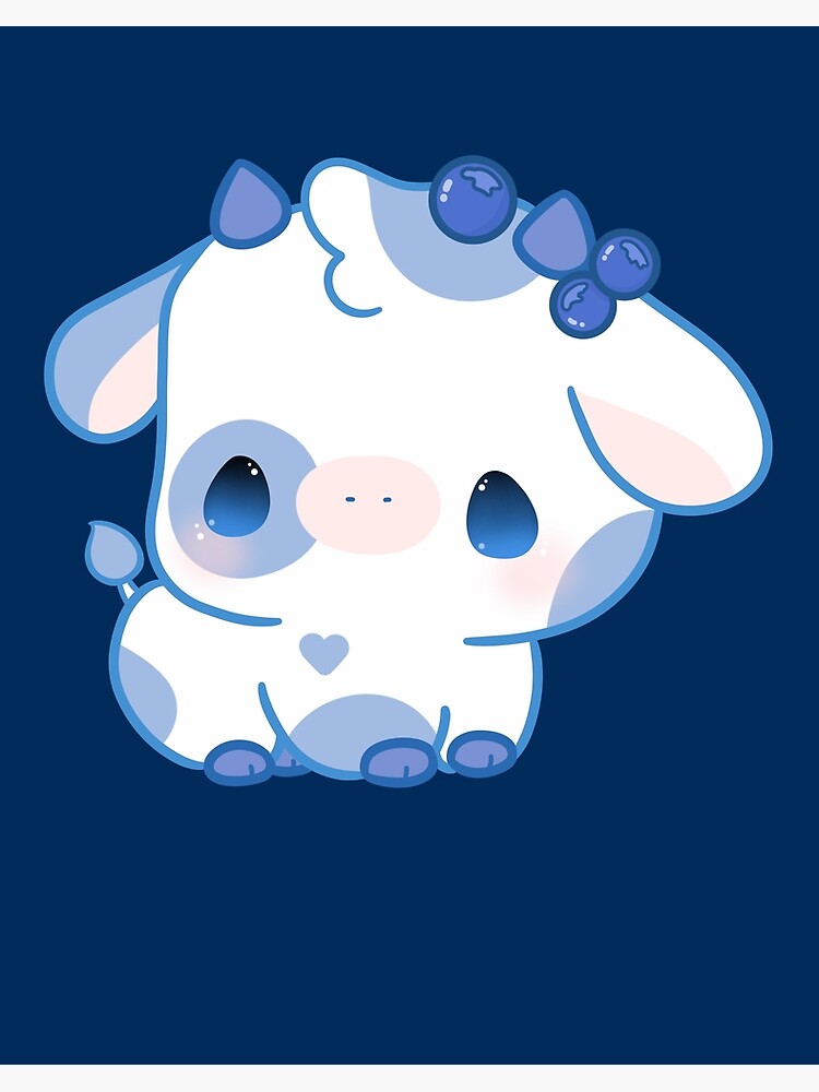 Blueberry Cow kawaii Sticker for Sale by MayBK