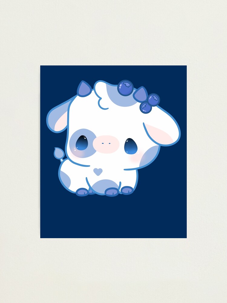 Strawberry Cow kawaii Art Board Print for Sale by MayBK