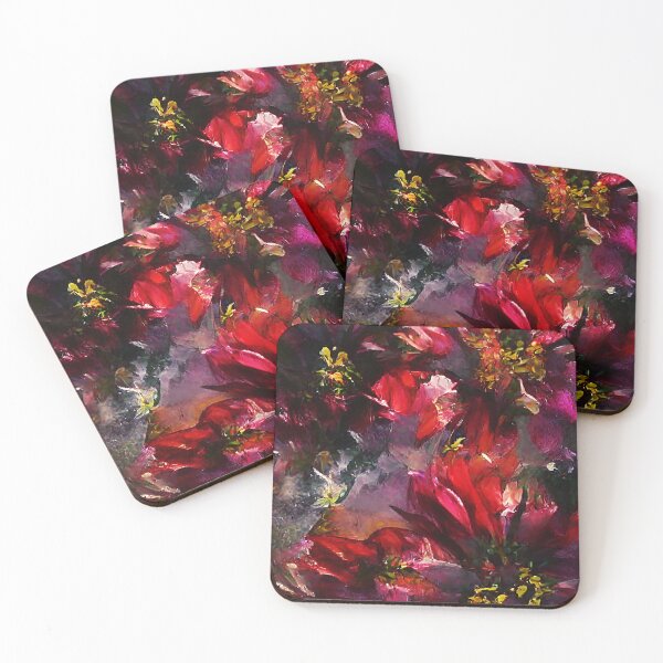 Item preview, Red Flower Impressions-Frozen Florals designed and sold by BioDigital-Jazz.