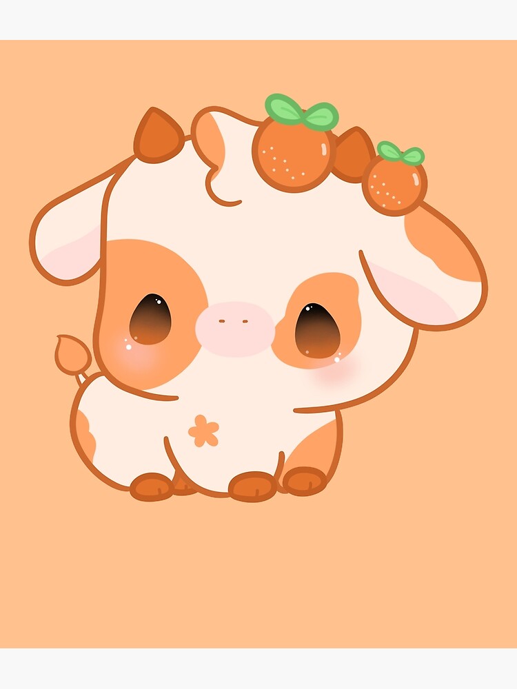 cow print Greeting Card for Sale by kawaii-customs