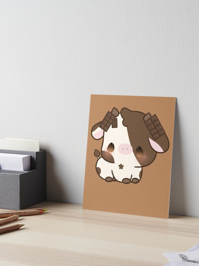 Chocolate Cow kawaii Poster for Sale by MayBK