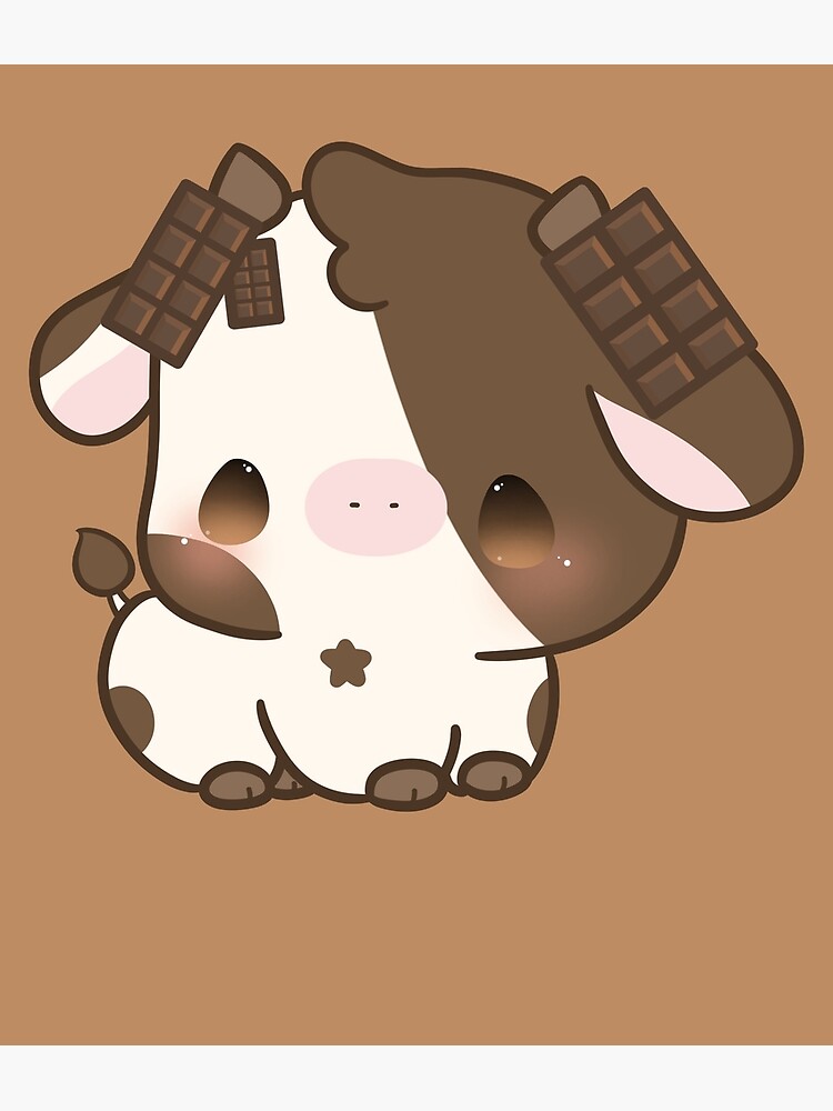 Strawberry Cow kawaii Photographic Print for Sale by MayBK