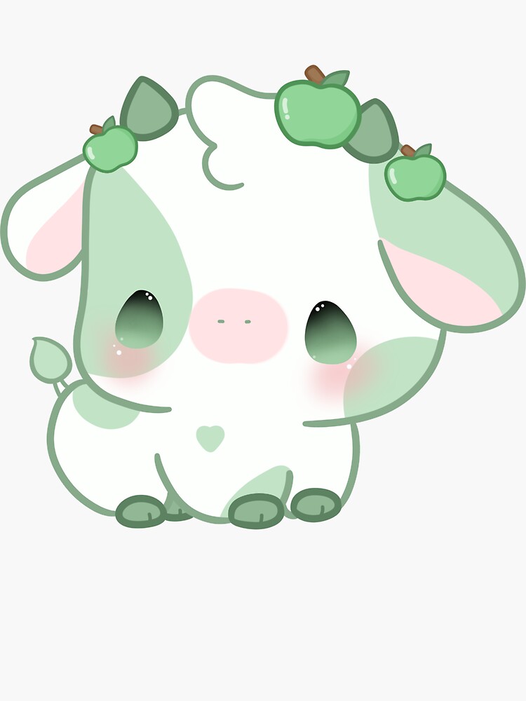 Strawberry Cow kawaii Art Board Print for Sale by MayBK