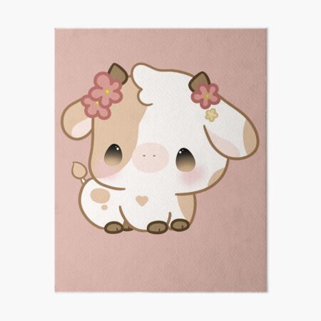 Cute Cow Wallpaper Art Board Prints for Sale