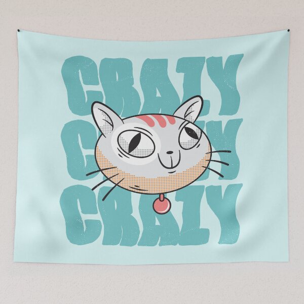 Item preview, Cute Crazy Typography and Smiling Cat  designed and sold by bolimj.