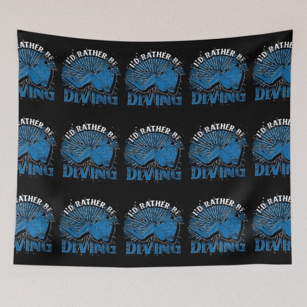 Item preview, Funny Scuba Diver Ocean Scuba Diving Id Rather Be Diving designed and sold by RomanStowell.