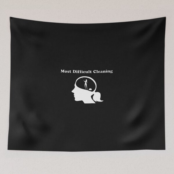 Item preview, most difficult cleaning funny shirt with brain illustration designed and sold by Crystakim.