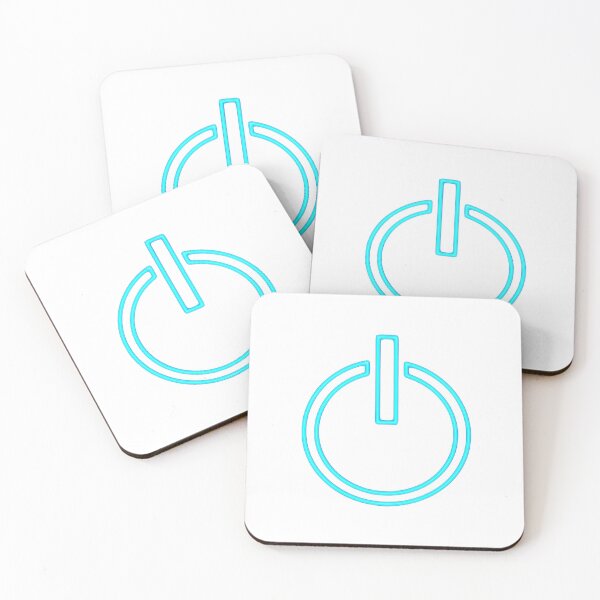 Item preview, Turquoise Neon On and Off Button designed and sold by Dven-Clothes.