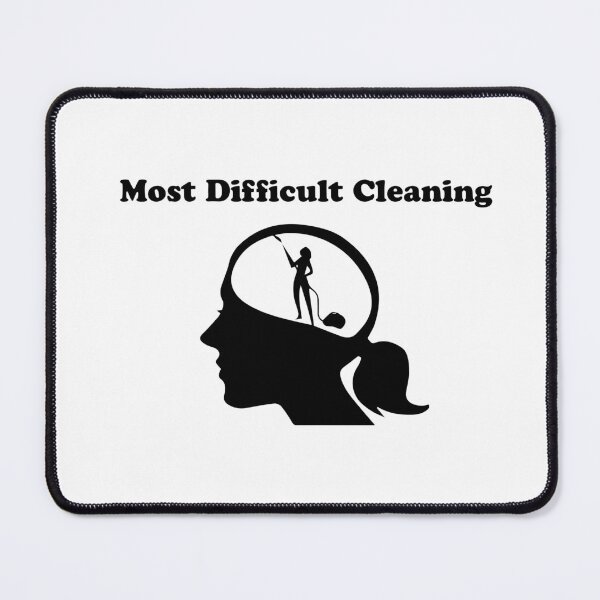 Item preview, most difficult cleaning funny shirt with brain illustration designed and sold by Crystakim.