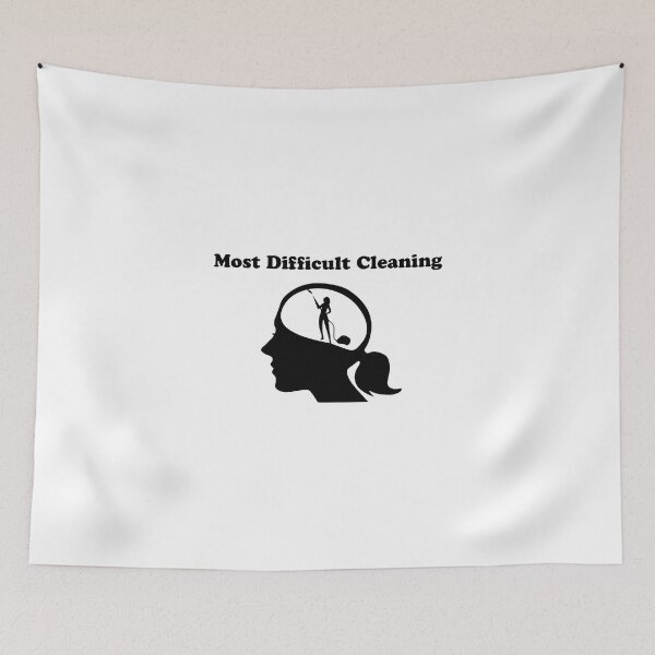 Item preview, most difficult cleaning funny shirt with brain illustration designed and sold by Crystakim.