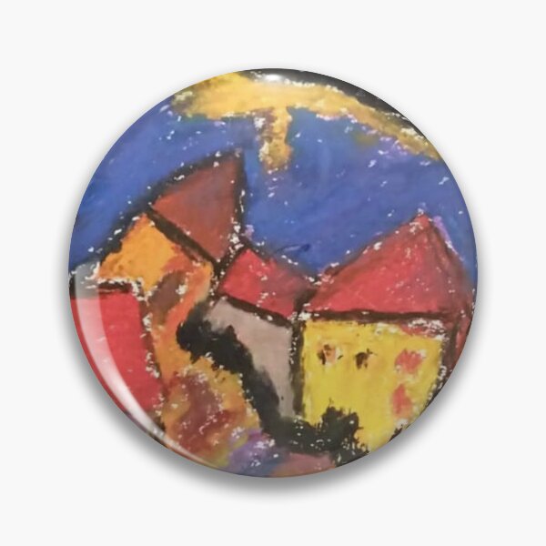 Item preview, Houses At Murnau Kandinsky reproduction in oil pastels  designed and sold by WorldOfWendyArt.
