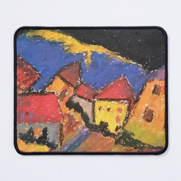 Item preview, Houses At Murnau Kandinsky reproduction in oil pastels  designed and sold by WorldOfWendyArt.