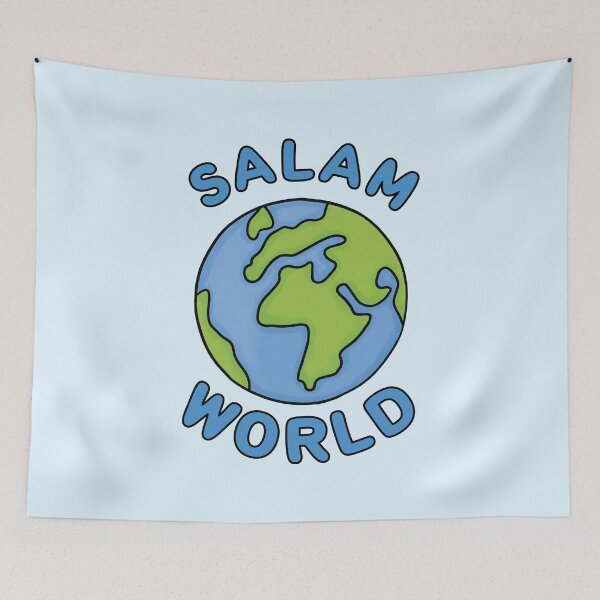 Item preview, Salam World, Planet Earth - Blue designed and sold by agoodworddesign.