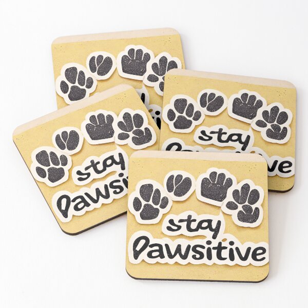 Item preview, stay pawsitive designed and sold by Chillapy.
