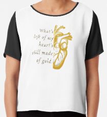 What's Left of My Heart's Still Made of Gold Chiffon Top