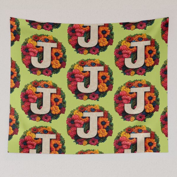 Item preview, The Letter J made of Flowers designed and sold by Rain-Check.