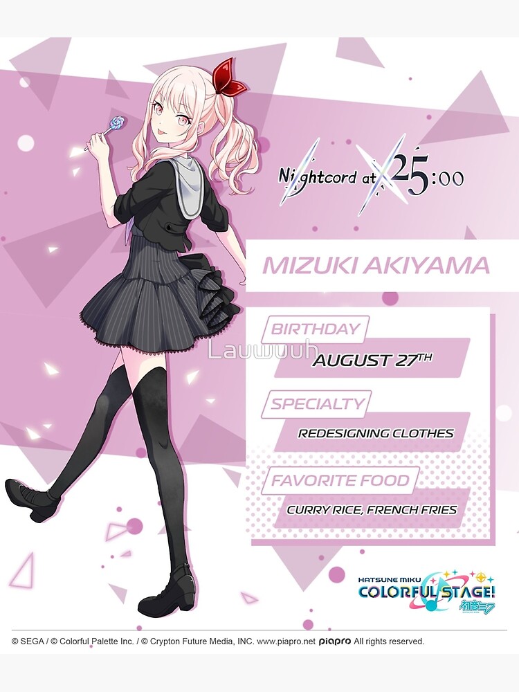 Project Sekai Colorful stage Mizuki Akiyama Acrylic stand & card