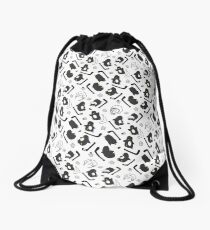 penguin print Drawstring Bag